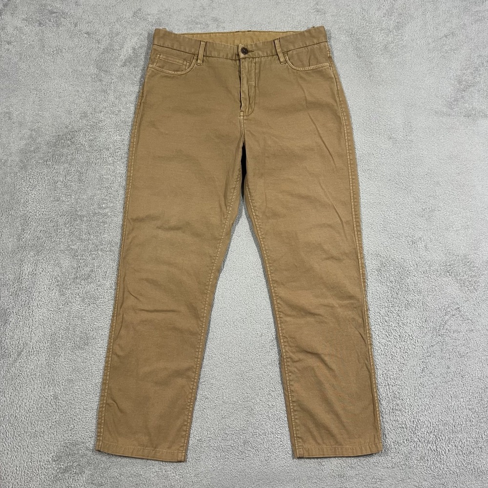 Buck Mason Pants Mens 32x27 Vintage Canvas Stretch Twill 5-Pocket Straight Leg